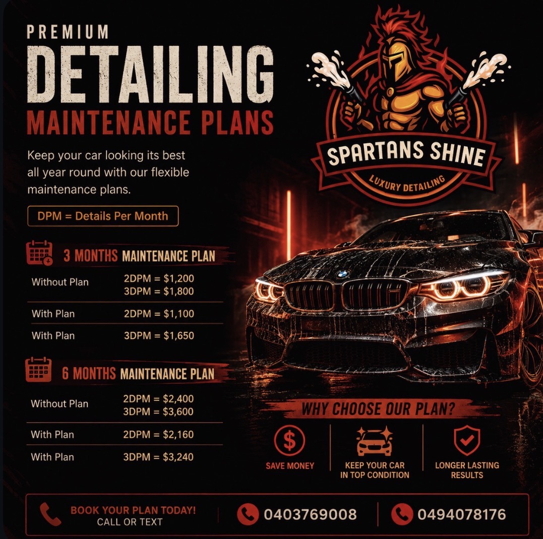 Premium detailing maintenance plans